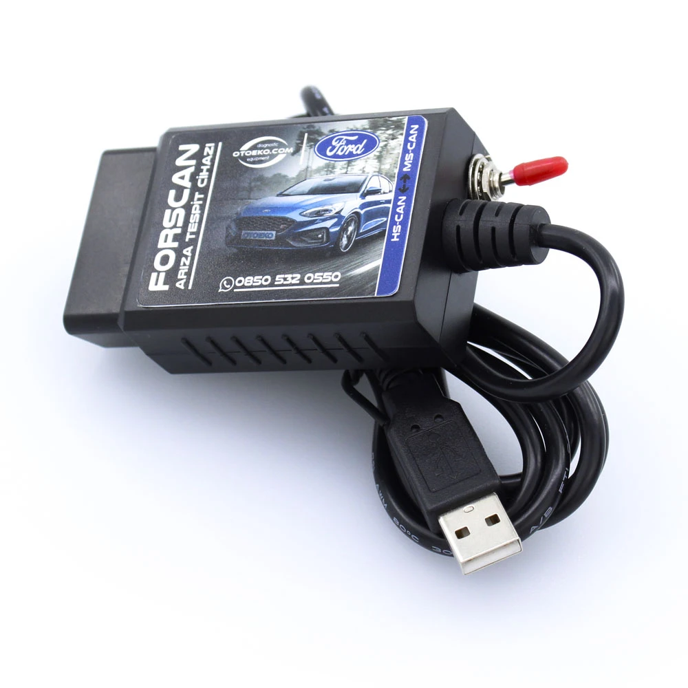 Ford FORScan USB Kablolu Arıza Tespit ve Teşhis Cihazı (HS-CAN / MS-CAN Switchli PIC18F25K80)